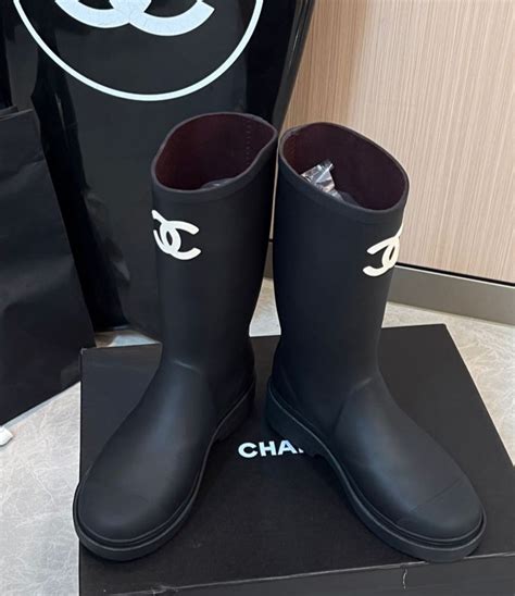 chanel rain boots 2017